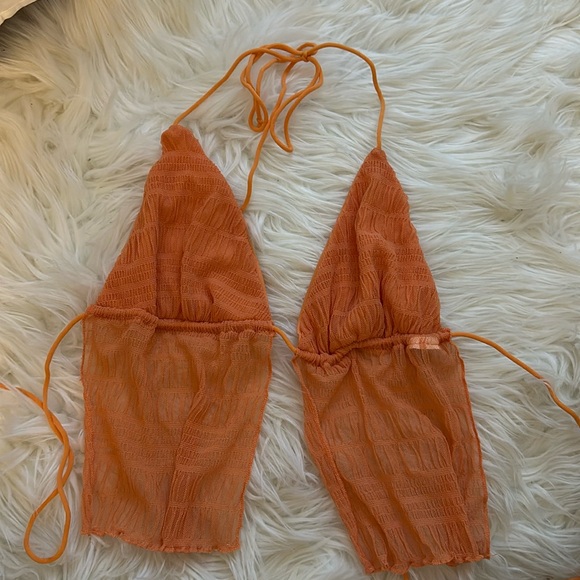 SHEIN Tops - Orange Going Out Top